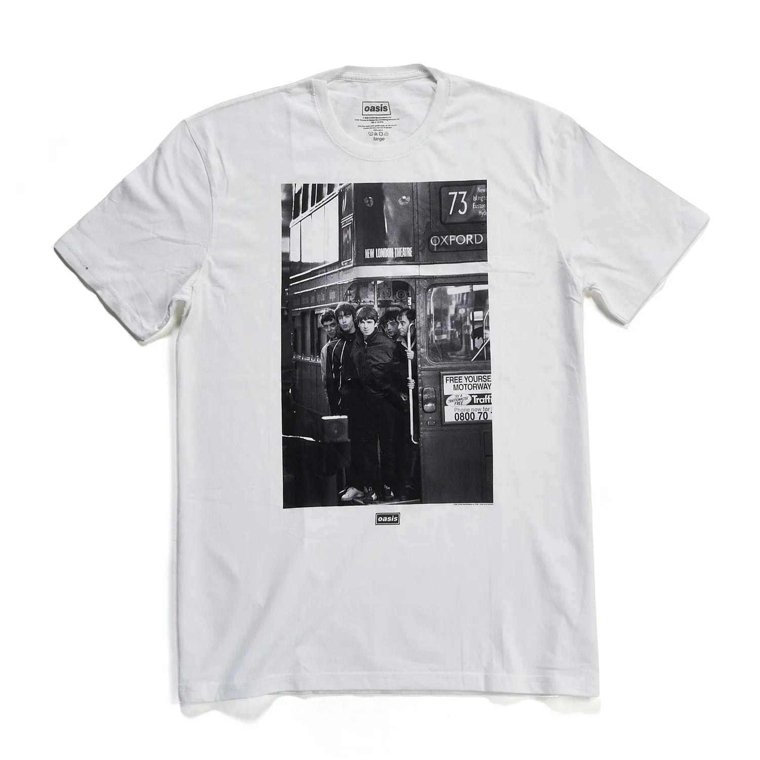 オアシス ロンドンバス フォトTシャツ(ロック・オフ/ROCK-OFF)