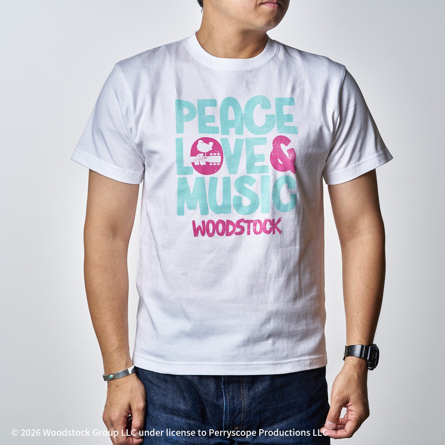 ウッドストック LOVE&MUSIC ART Tシャツ(グッドロックスピード/GOOD ROCK SPEED)