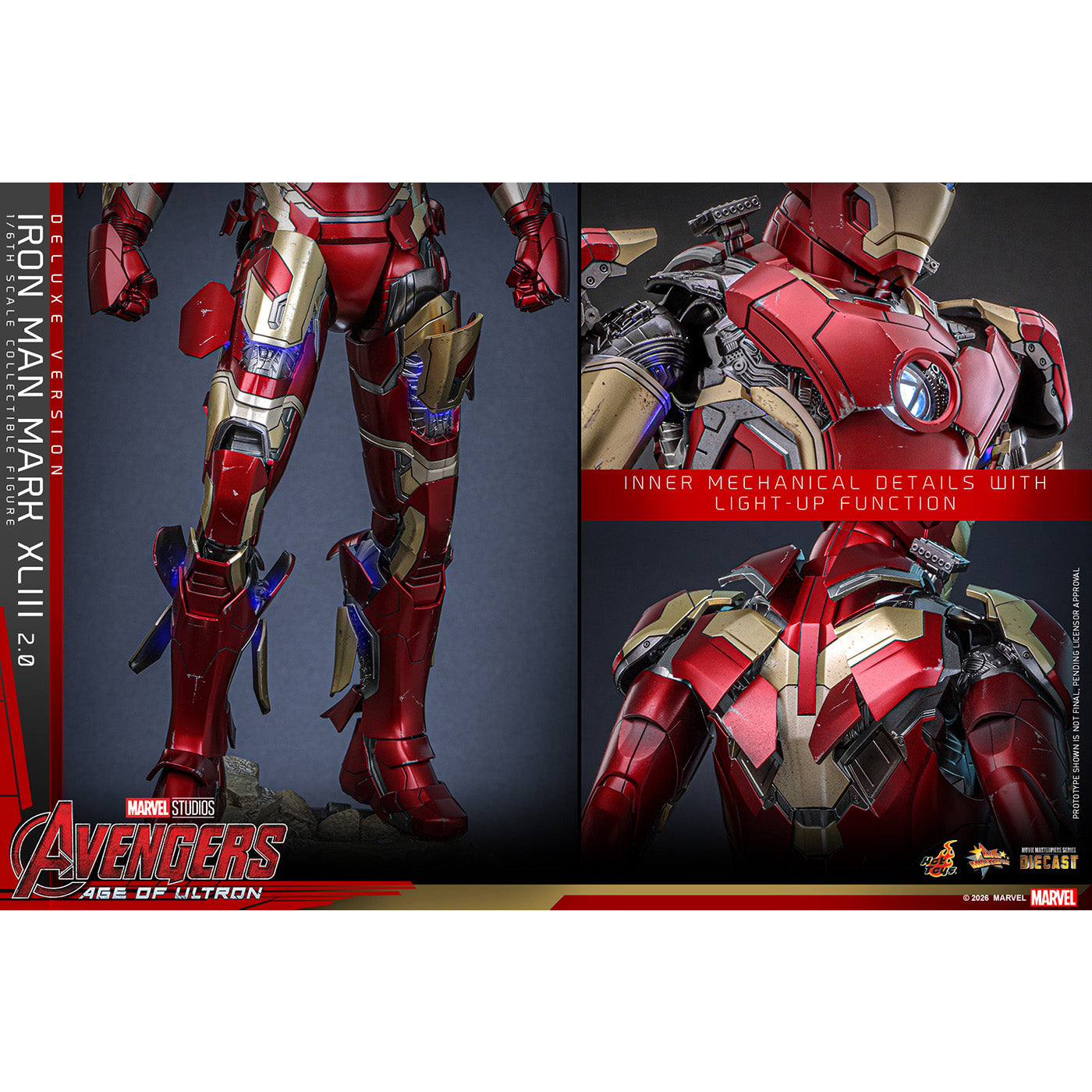 【マーベル/MARVEL】映画『アベンジャーズ/エイジ・オブ・ウルトロン』【ムービー・マスターピース DIECAST】1/6スケールフィギュア アイアンマン・マーク43(2.0/デラックス版)