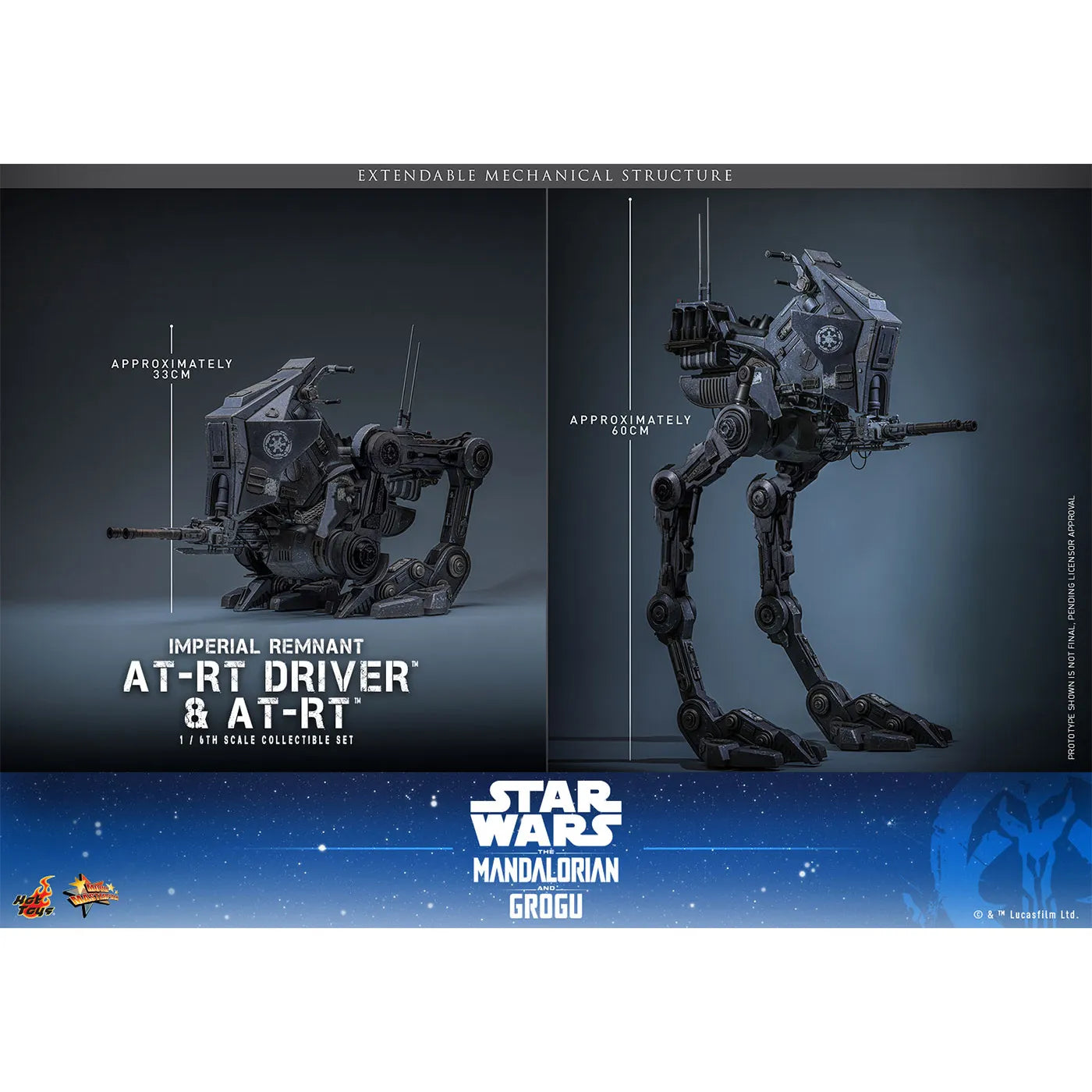 「スター・ウォーズ/マンダロリアン・アンド・グローグー」1/6スケールフィギュア インペリアル・レムナント AT-RTドライバー&AT-RT(ムービー・マスターピース)