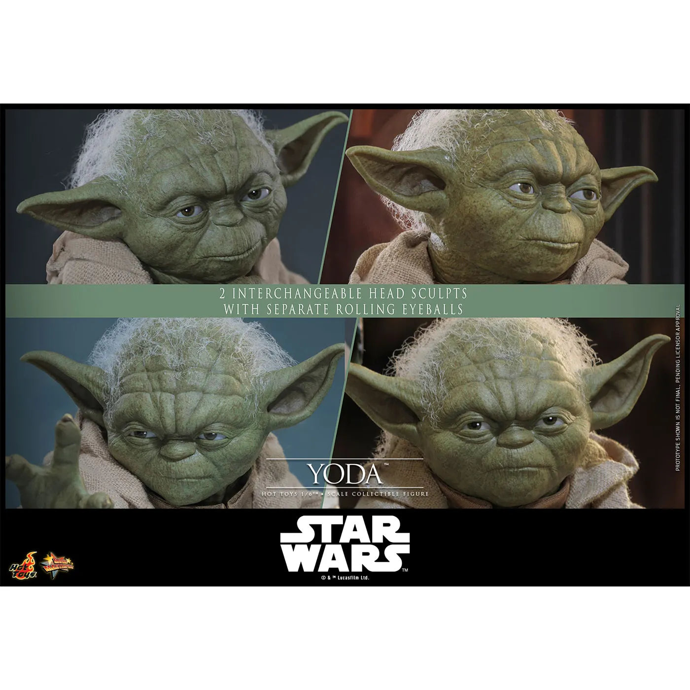「スター・ウォーズ」1/6スケールフィギュア ヨーダ(ムービーマスターピース スター・ウォーズ エピソード3/シスの復讐)