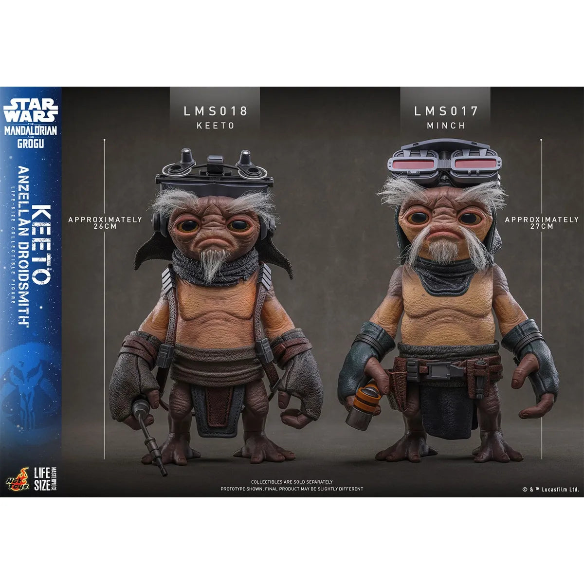 「スター・ウォーズ/マンダロリアン・アンド・グローグー」1/1スケールフィギュア キート(ライフサイズ・マスターピース アンゼラ人/ドロイド修理屋)