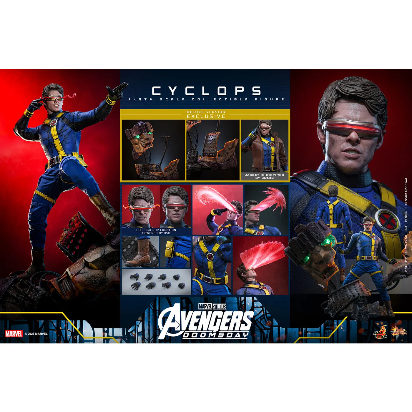 マーベル 「アベンジャーズ/ドゥームズデイ」 1/6スケールフィギュア サイクロップス (ムービー・マスターピース デラックス版)
