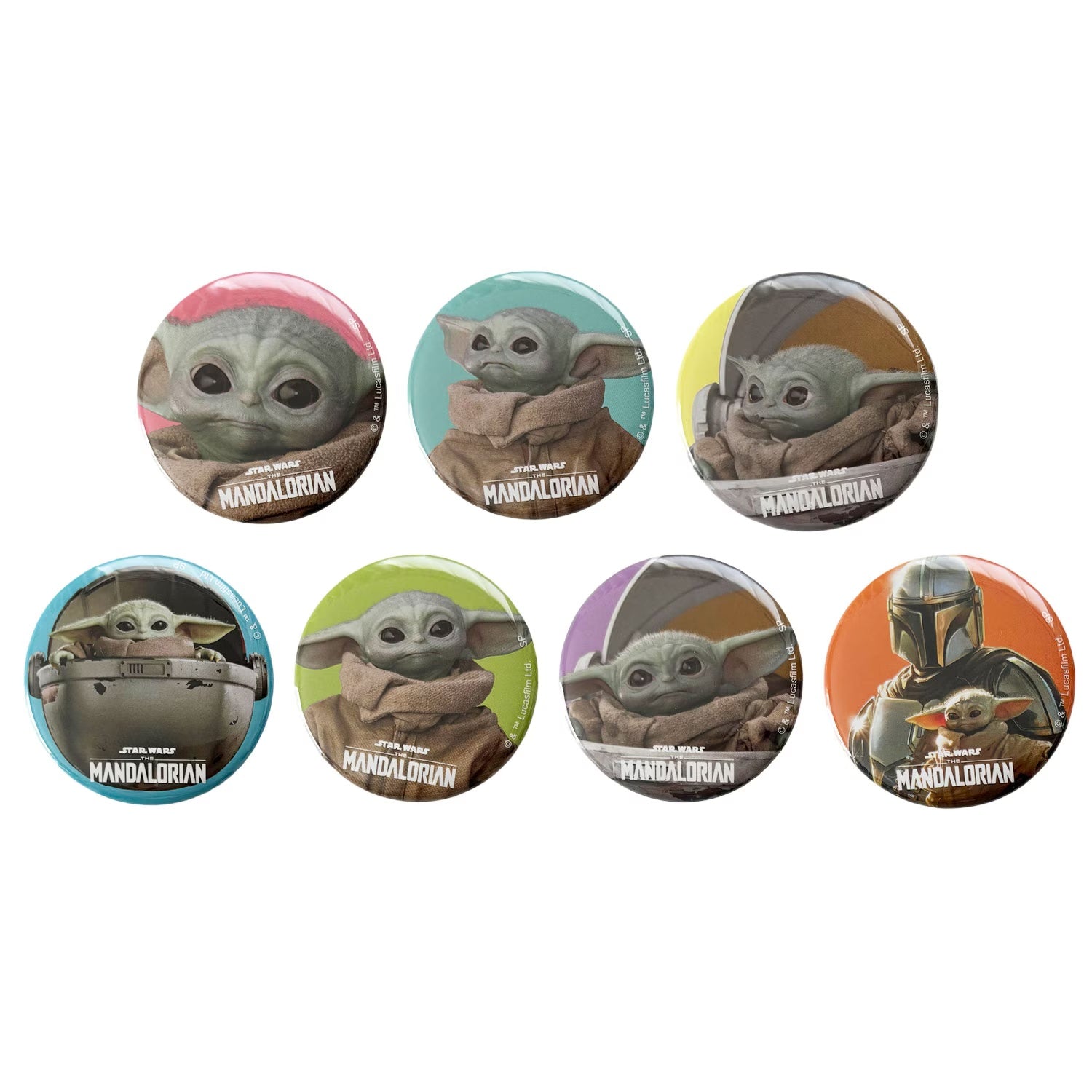 「スター・ウォーズ」 マンダロリアン 缶バッジ(コンプリート全7種)