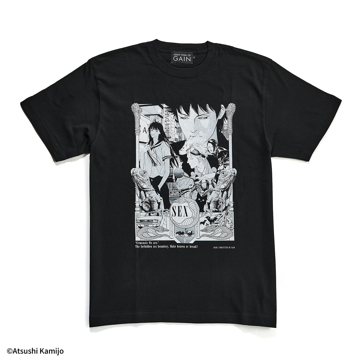 上條淳士『SEX - collage』Tシャツ【ADDICTION OF GAIN】