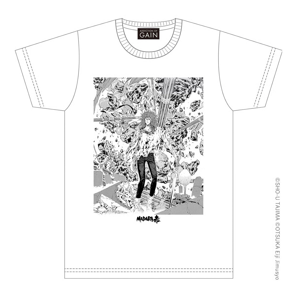 ADDICTION OF GAIN 田島昭宇 画業40周年「魍魎戦記MADARA-赤A」Tシャツ