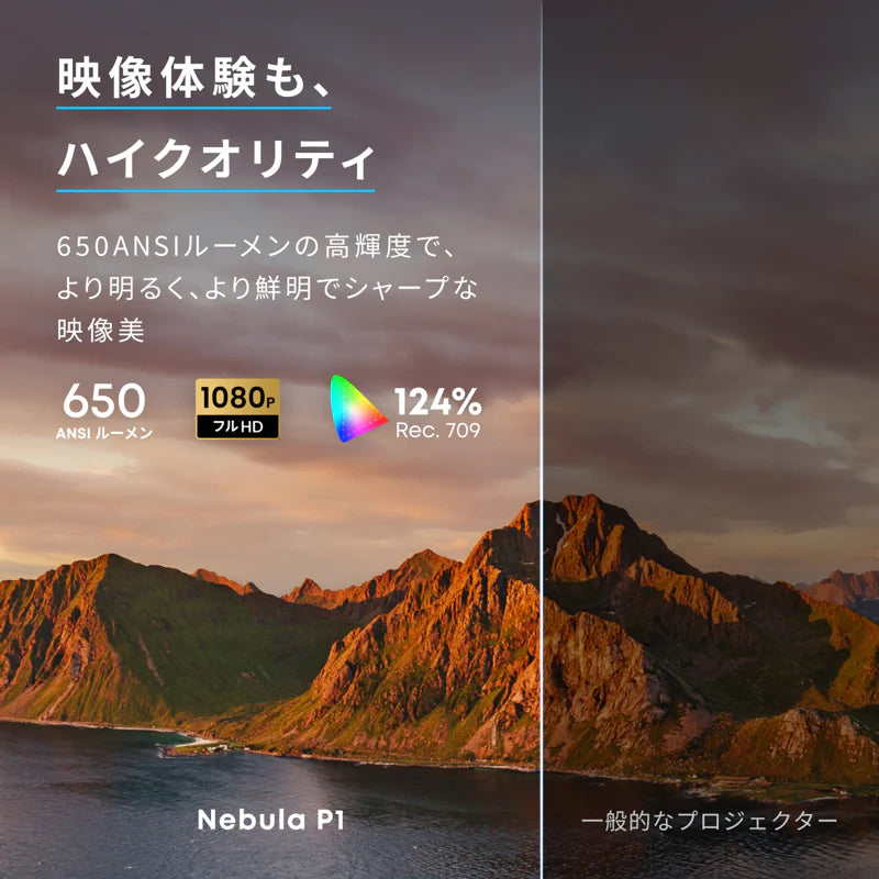 Anker Soundcore Nebula P1(着脱式デュアルスピーカー搭載プロジェクター)