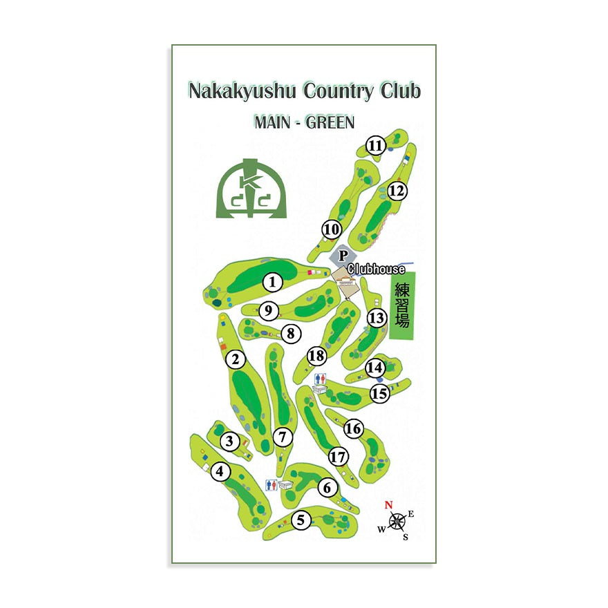 【ゴルフ】ゴルフメモ [熊本県玉名郡] 中九州カントリークラブ　MAIN GREEN*