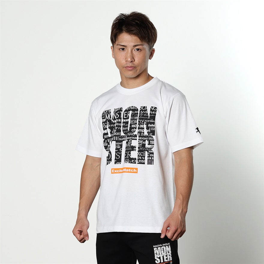 【NAOYA INOUE × ExciteMatch】MONSTER コットンTシャツ（スクエアロゴ）