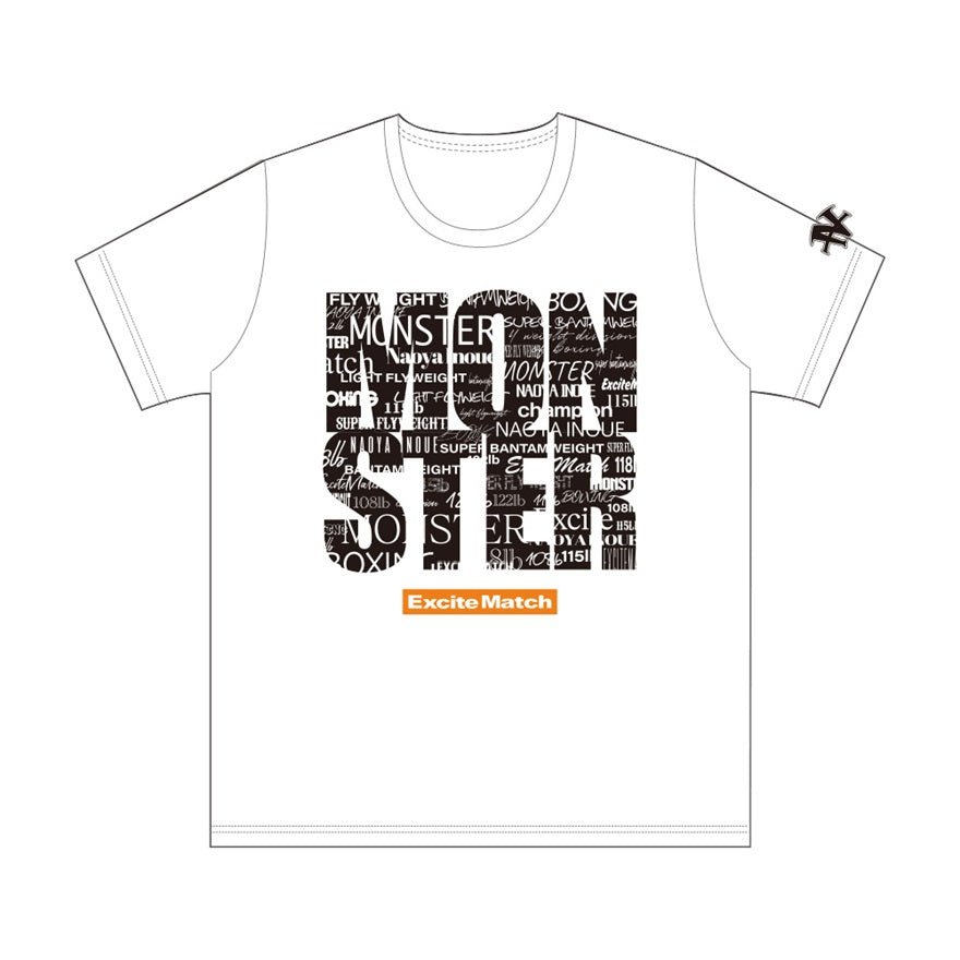 NAOYA INOUE × ExciteMatch】MONSTER コットンTシャツ（スクエアロゴ