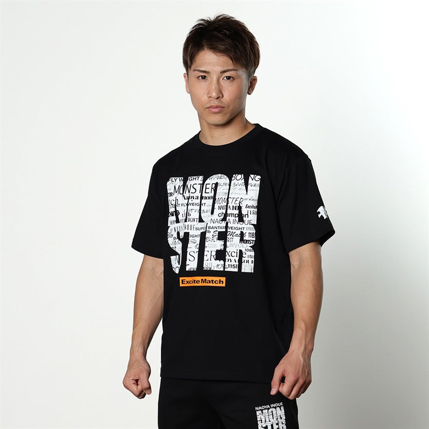 NAOYA INOUE × ExciteMatch】MONSTER コットンTシャツ（スクエアロゴ