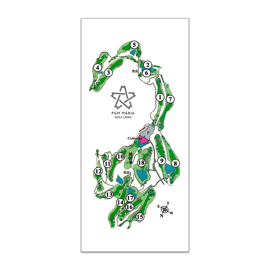 【ゴルフ】ゴルフメモ [千葉県木更津市] PGMマリアゴルフリンクス　Regular tee+（ビニールカバー付き）*