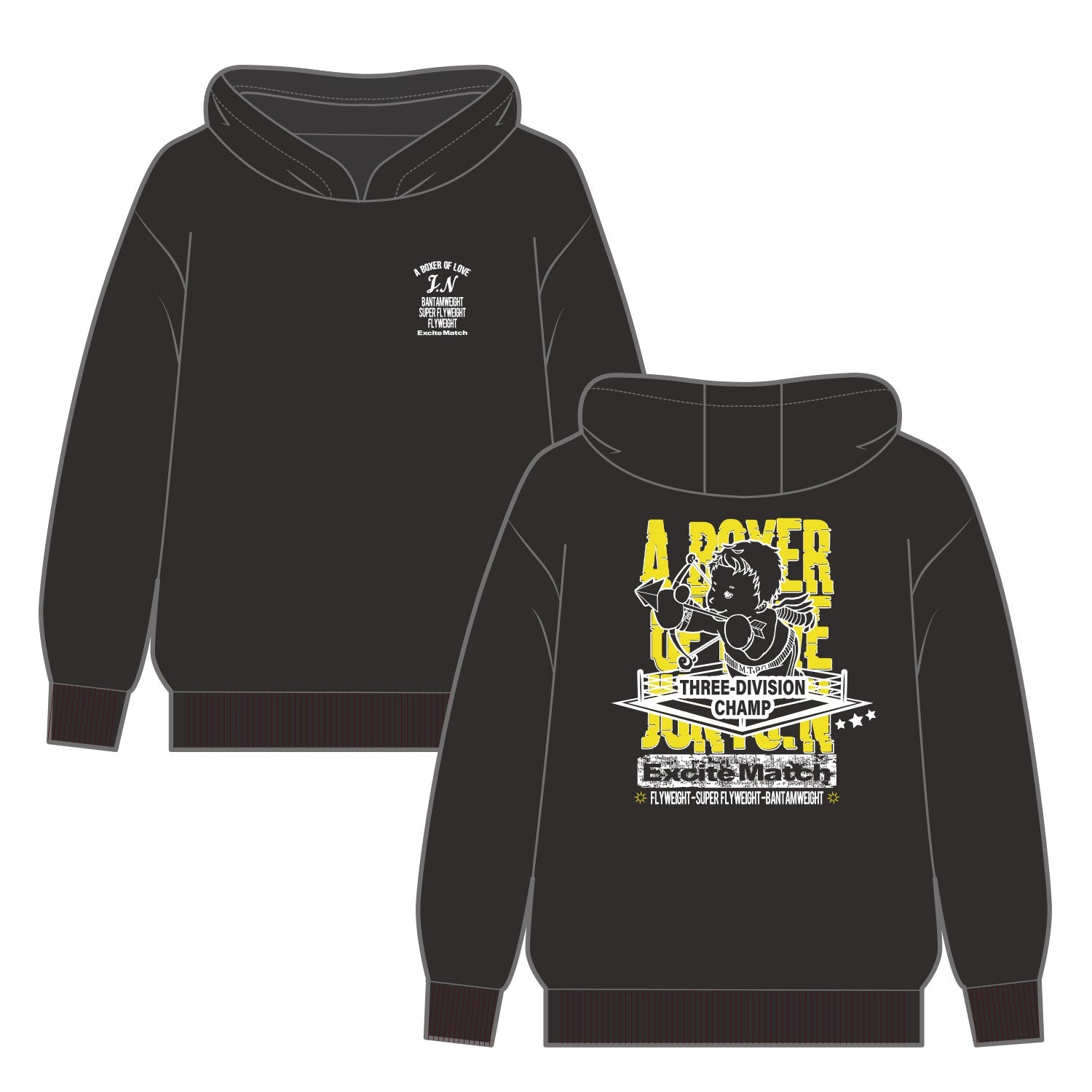 新品正規品PG/5】2枚組ツインスニードダンボールニットパーカーナイロンスニード JUNTO NAKATANI × ExciteMatch】3階級制覇 ダンボールニット