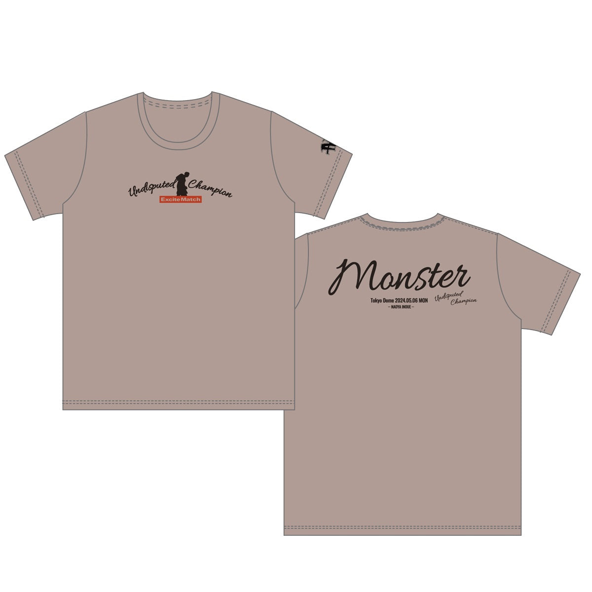 【NAOYA INOUE × ExciteMatch】MONSTER 井上尚弥 vs ルイス・ネリ戦 Tシャツ（スモーキーピンク）