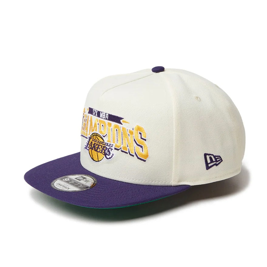 【NBA】NewEra 9FIFTY A-Frame ロサンゼルス・レイカーズ CHAMPION キャップ（LAKERS）