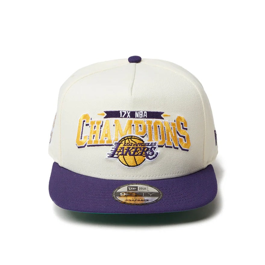 【NBA】NewEra 9FIFTY A-Frame ロサンゼルス・レイカーズ CHAMPION キャップ（LAKERS）