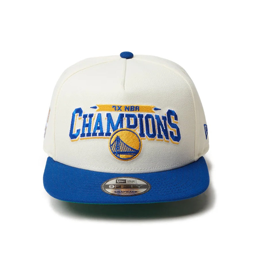 【NBA】NewEra 9FIFTY A-Frame ゴールデンステイト・ウォリアーズ CHAMPION キャップ（WARRIORS）