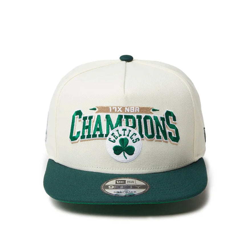 【NBA】NewEra 9FIFTY A-Frame ボストン・セルティックス CHAMPION キャップ（CELTICS）