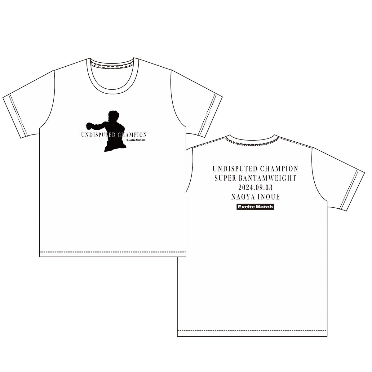 【NAOYA INOUE × ExciteMatch】MONSTER 井上尚弥 vs  TJ・ドヘニー戦 Tシャツ（ホワイト）