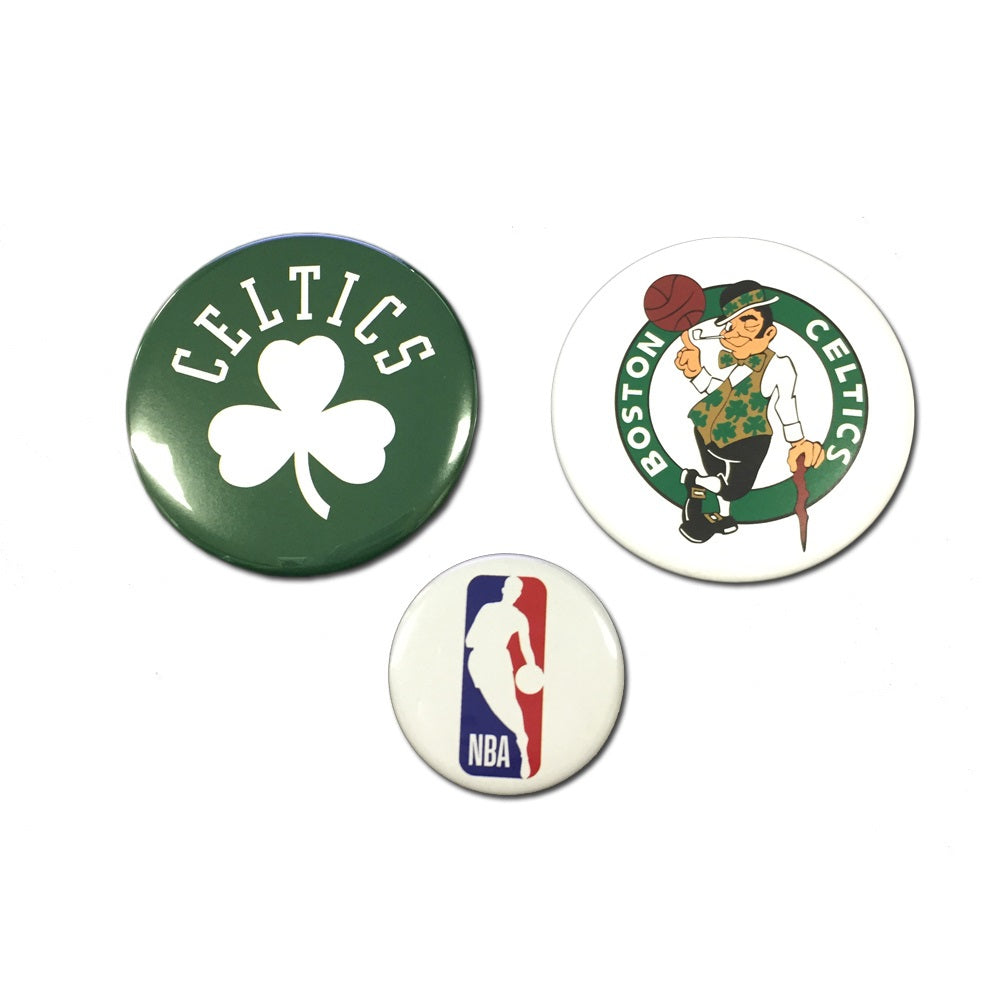 【NBA】ボストン・セルティックス 缶バッジ 3個セット（CELTICS）