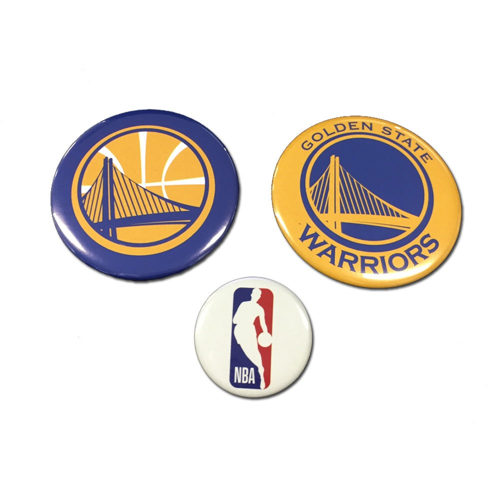 【NBA】ゴールデンステイト・ウォリアーズ 缶バッジ ３個セット（WARRIORS）