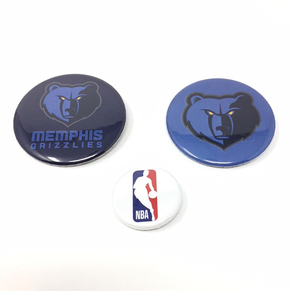 【NBA】メンフィス・グリズリーズ 缶バッジ ３個セット（GRIZZLIES）