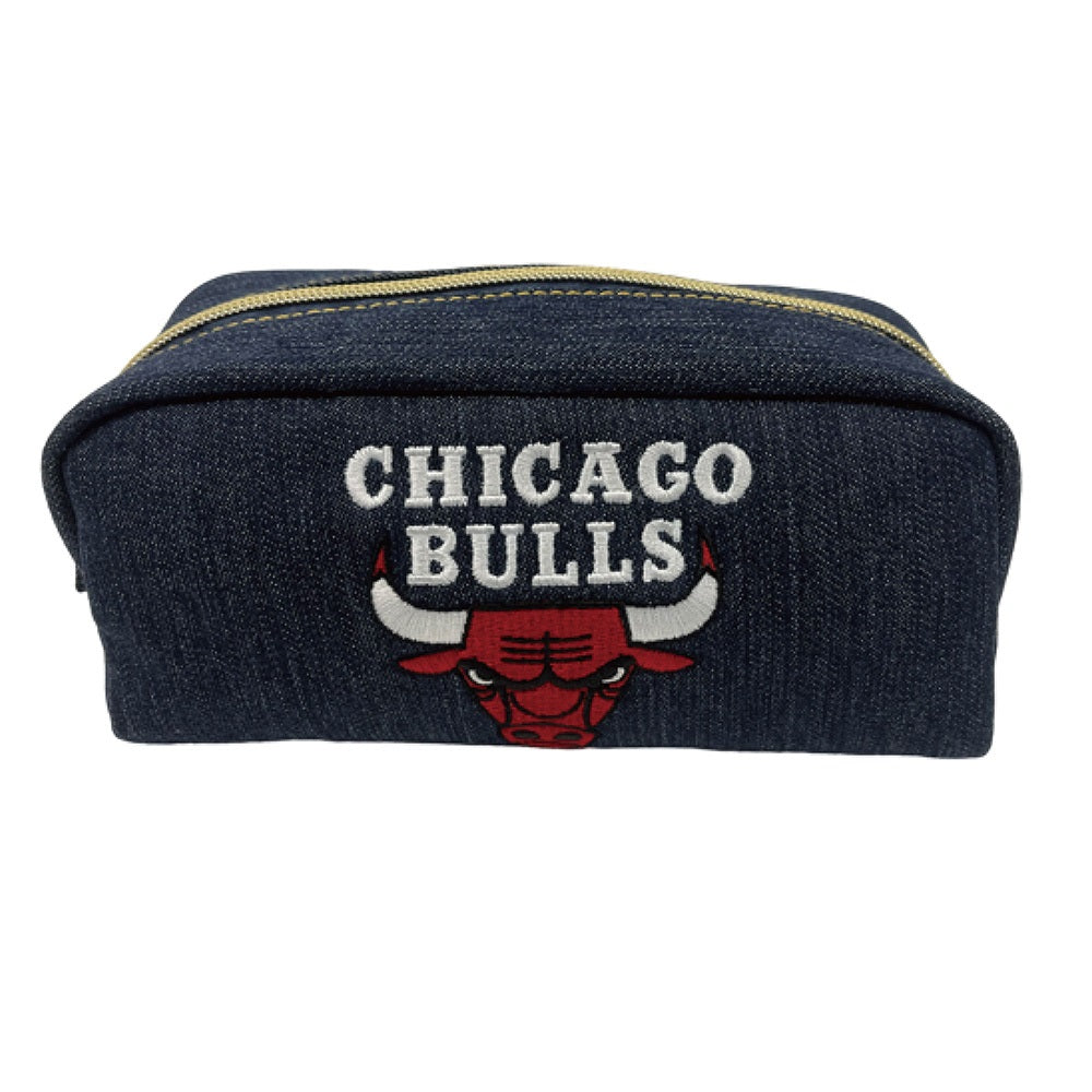 【NBA】シカゴ・ブルズ 角型ポーチ/デニム（BULLS）