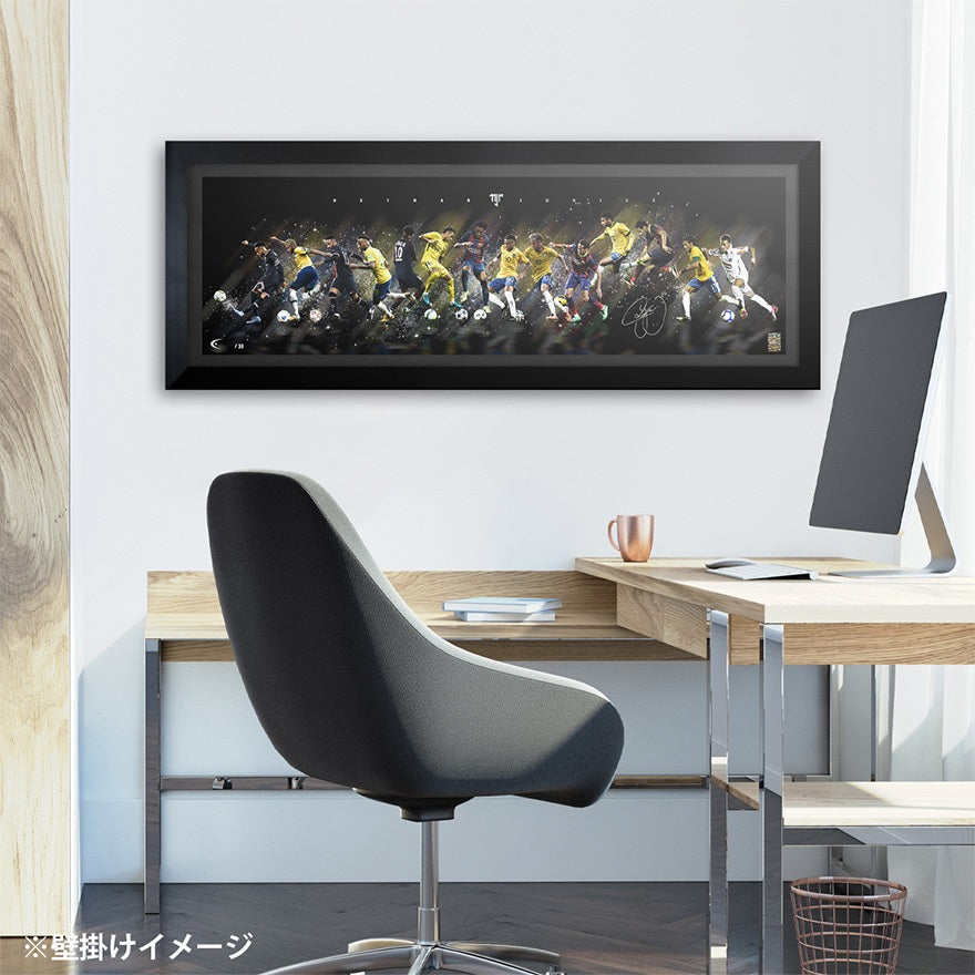 【メモラビリア】[世界限定50枚] ネイマール　直筆サイン入り　パノラミックアート "The Maverick"*