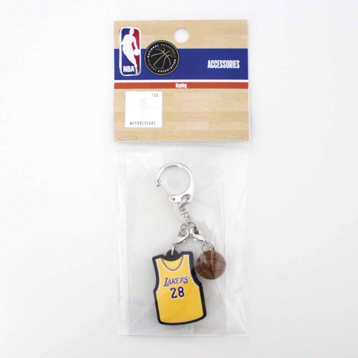 【NBA】ロサンゼルス・レイカーズ　八村塁　ユニホーム型ラバーキーホルダー（LAKERS／Rui Hachimura）