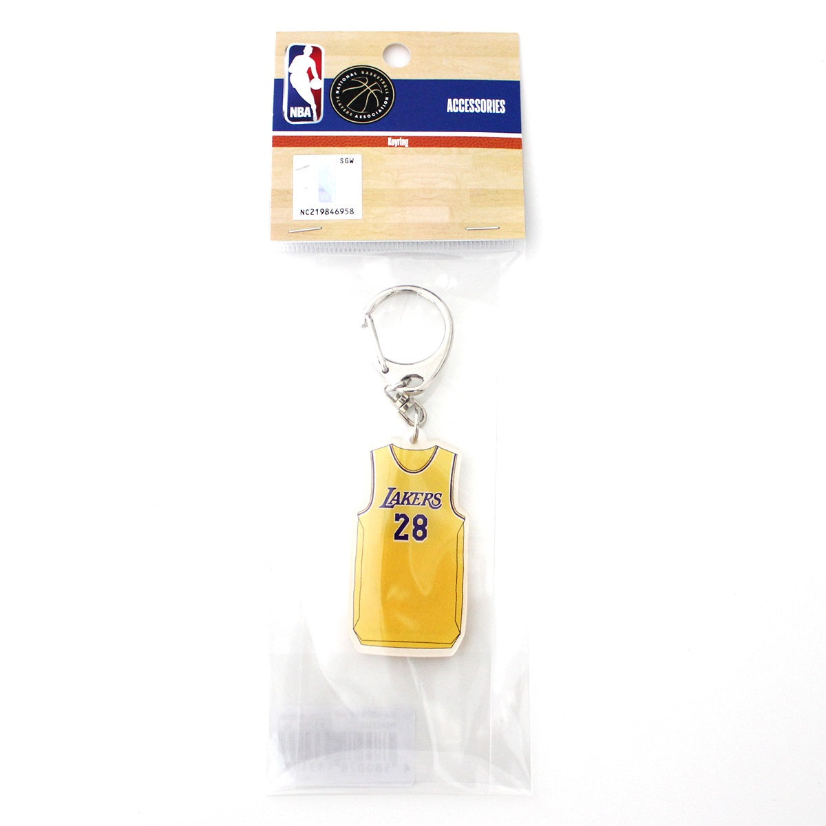 【NBA】ロサンゼルス・レイカーズ　八村塁　ユニホーム型アクリルキーホルダー（LAKERS／Rui Hachimura）