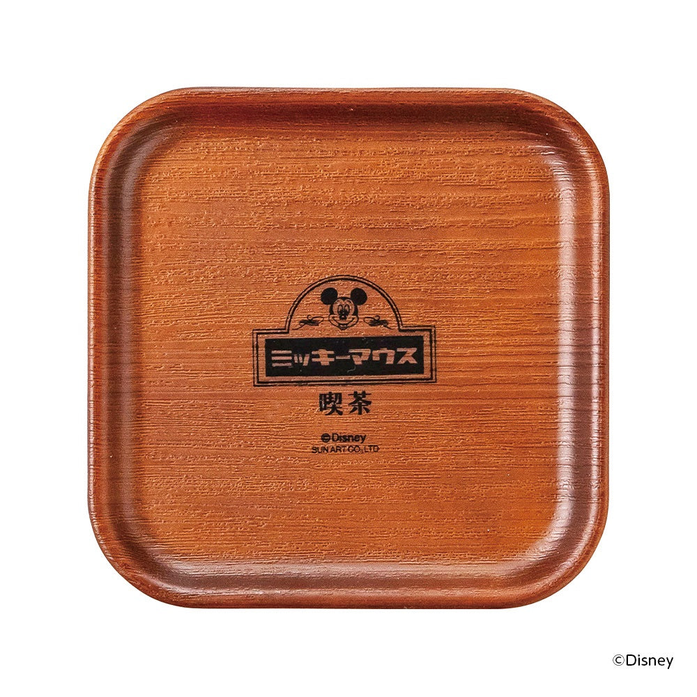 【キャラクターグッズ】ミッキーマウス喫茶｜木目コースター