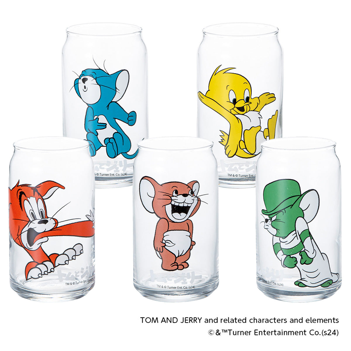 【キャラクターグッズ】トムとジェリー　レトロ缶型グラス