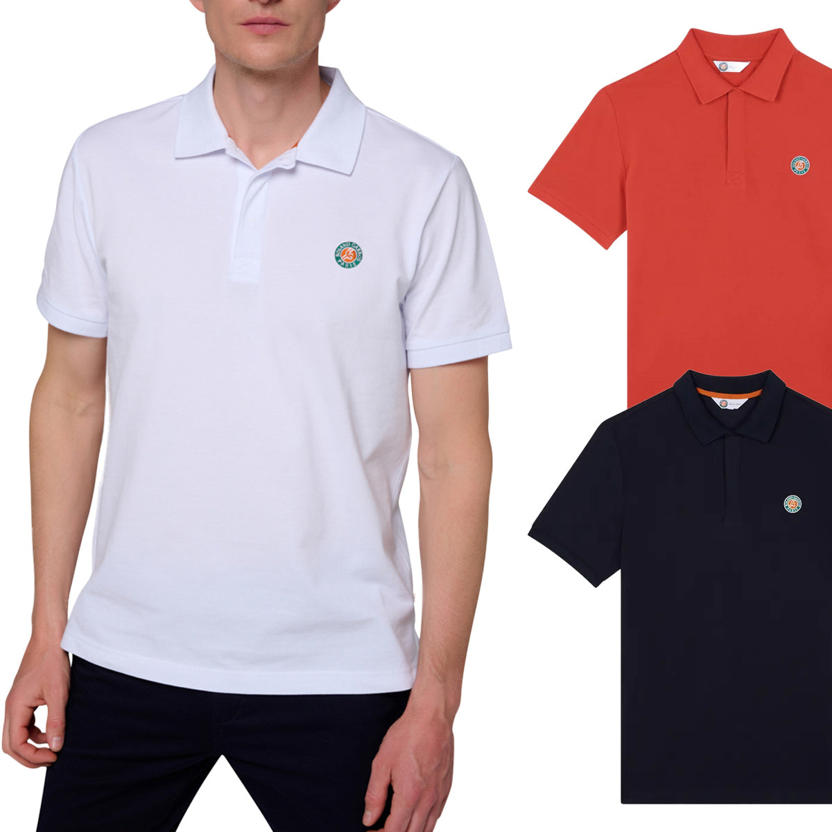 【全仏オープンテニス】ロゴワンポイントポロシャツ  ベーシック