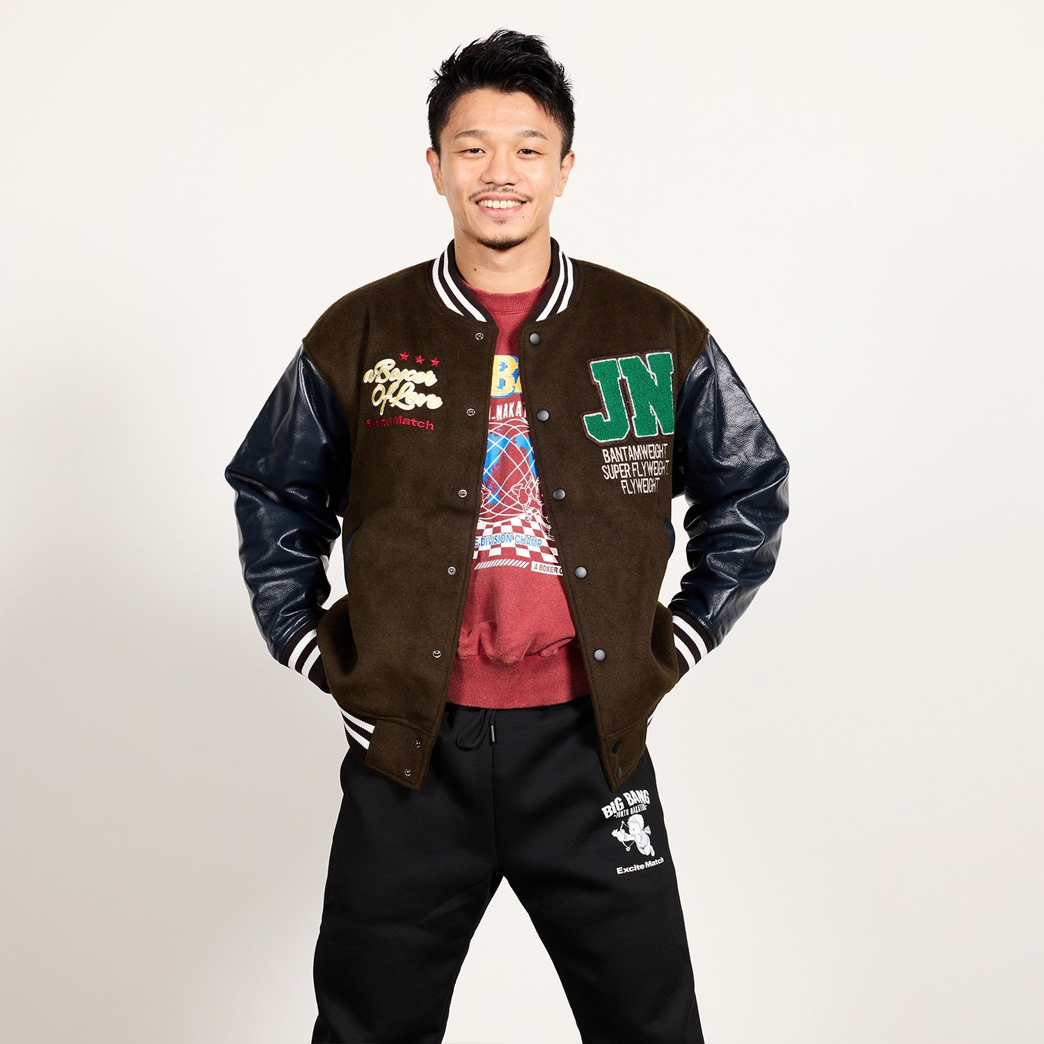 【中谷潤人×ExciteMatch】BIG BANG JUNTO NAKATANI スタジャン カーキブラウン