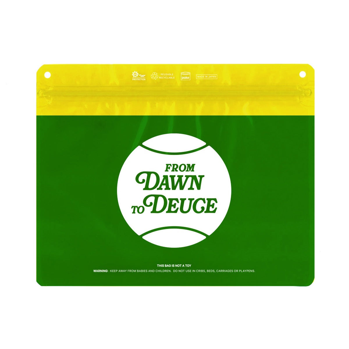 【テニス WOW on Court】WOWOWオリジナル Pake(R) ジップバッグ  “From Dawn to Deuce”