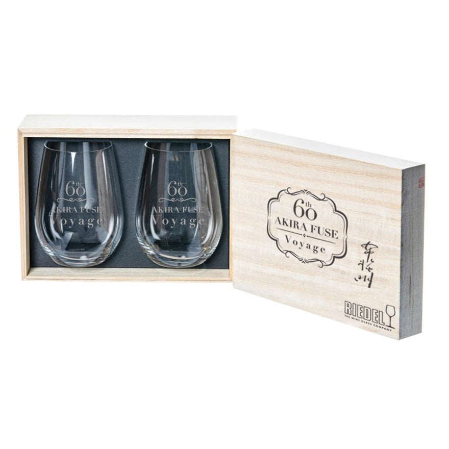 【布施明×WOWOW】60周年記念 リーデル(RIEDEL) サイン入り桐箱ペアグラス