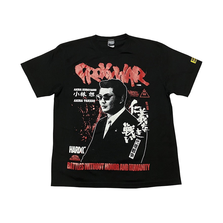 【映画／アパレル】仁義なき戦い 代理戦争-小林旭-（兄弟盃ブラック）Tシャツ