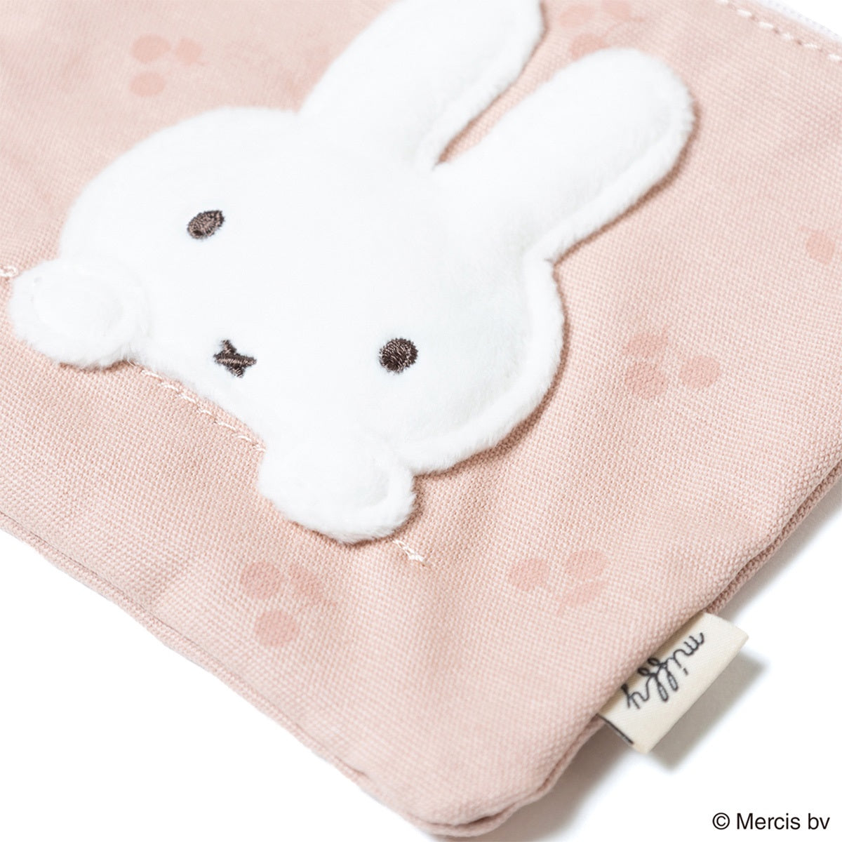 【キャラクターグッズ】MIFFY ミッフィー／CHERRY APPLIQUE ミニフラットポーチ