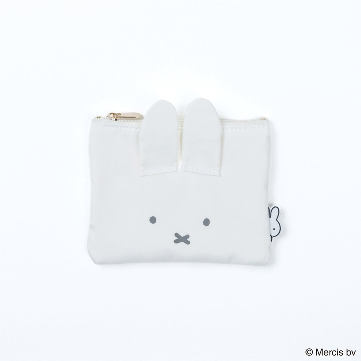 【キャラクターグッズ】MIFFY ミッフィー／BASIC FACE ミニフラットポーチ