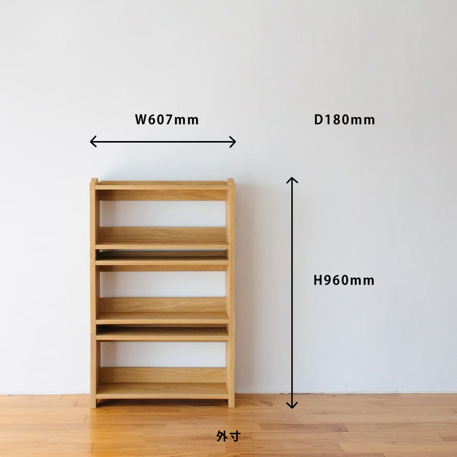 【ドラマと読書】BIBLIOPHILIC　黒猫の本棚 STACKING SHELF 3段　HALF×HALF×HALF