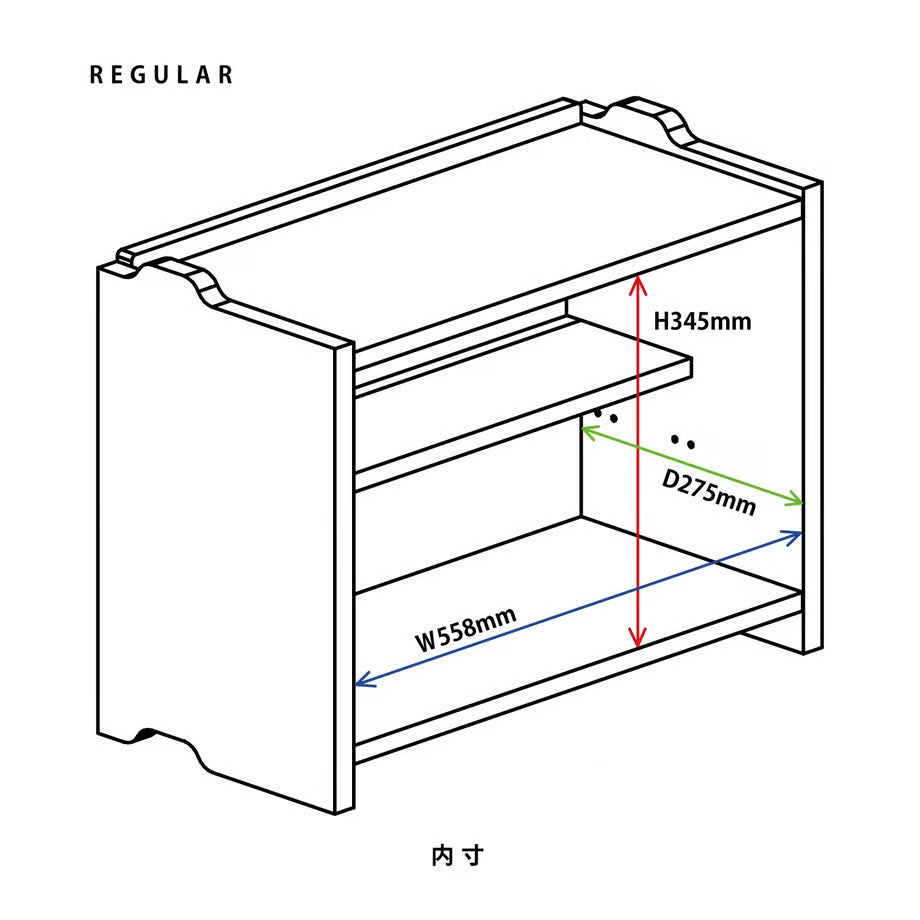 【ドラマと読書】BIBLIOPHILIC　黒猫の本棚 STACKING SHELF 3段　REGULAR×REGULAR×REGULAR FLAT TOP