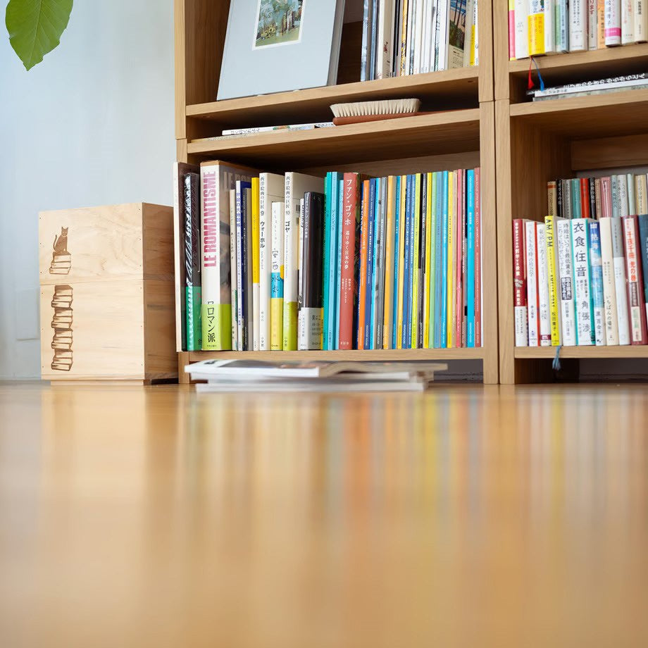 【ドラマと読書】BIBLIOPHILIC　黒猫の本棚 STACKING SHELF 3段　REGULAR×REGULAR×REGULAR FLAT TOP