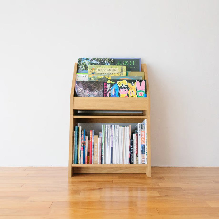 【ドラマと読書】BIBLIOPHILIC　黒猫の本棚 STACKING SHELF 2段　ANGLE×FACE