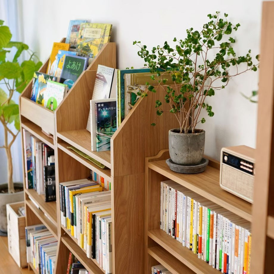 【ドラマと読書】BIBLIOPHILIC　黒猫の本棚 STACKING SHELF 2段　ANGLE×FACE