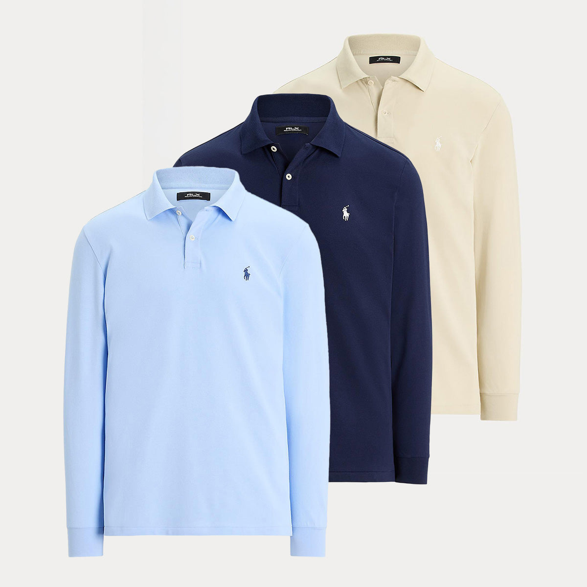 【アール エル エックス ラルフ ローレン/RLX Ralph Lauren】長袖ポロシャツ　テーラードフィット(MEN`S)