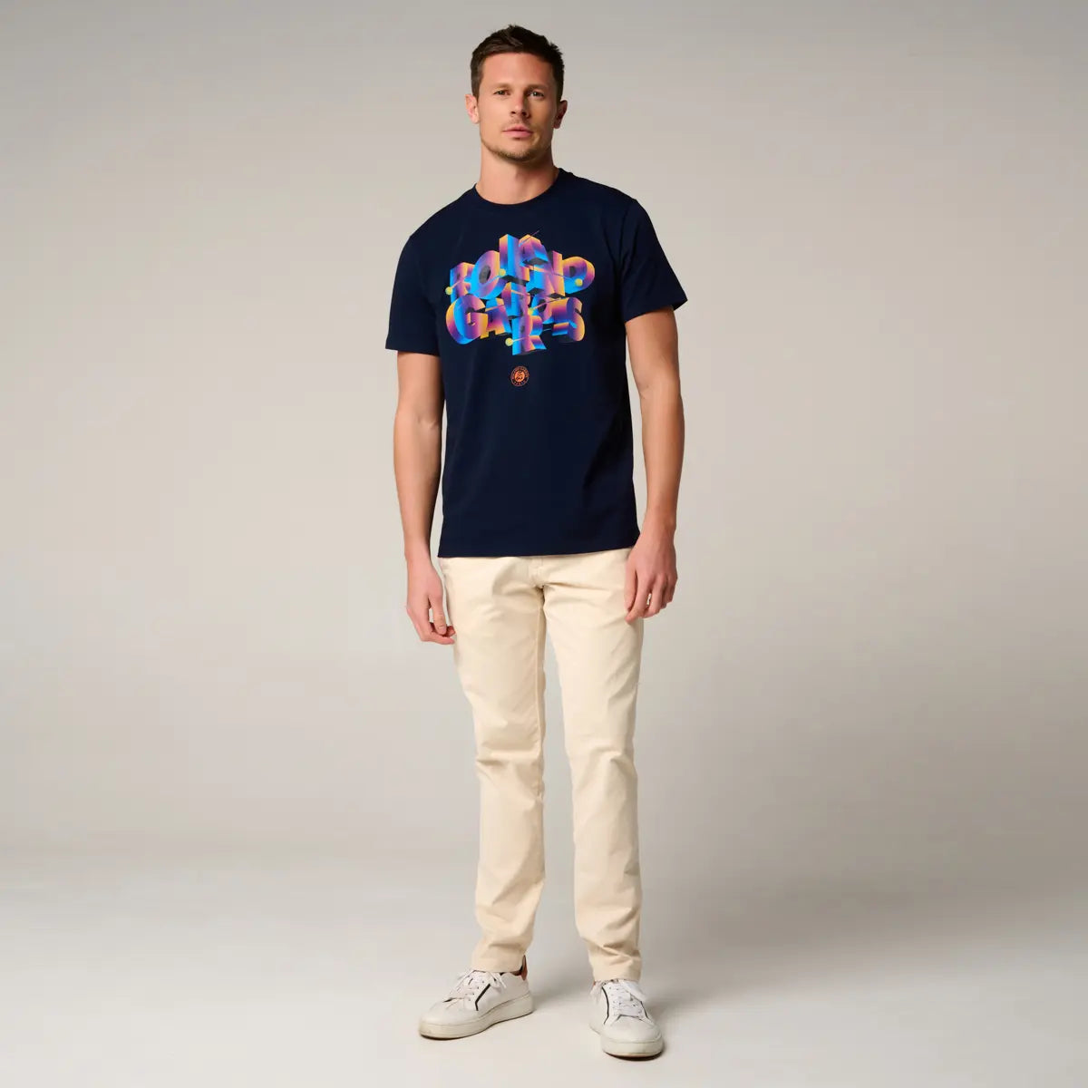 【全仏オープンテニス2025】ローランギャロス　シグネチャーTシャツ　（ネイビー）