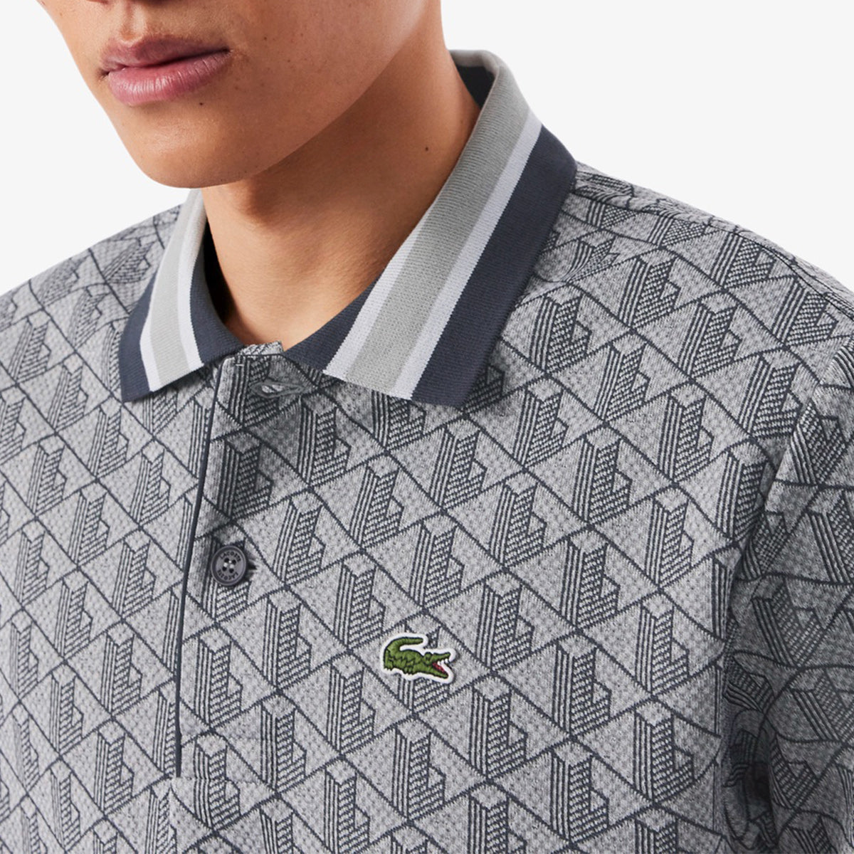 【ラコステ/LACOSTE】モノグラムジャカードポロシャツ