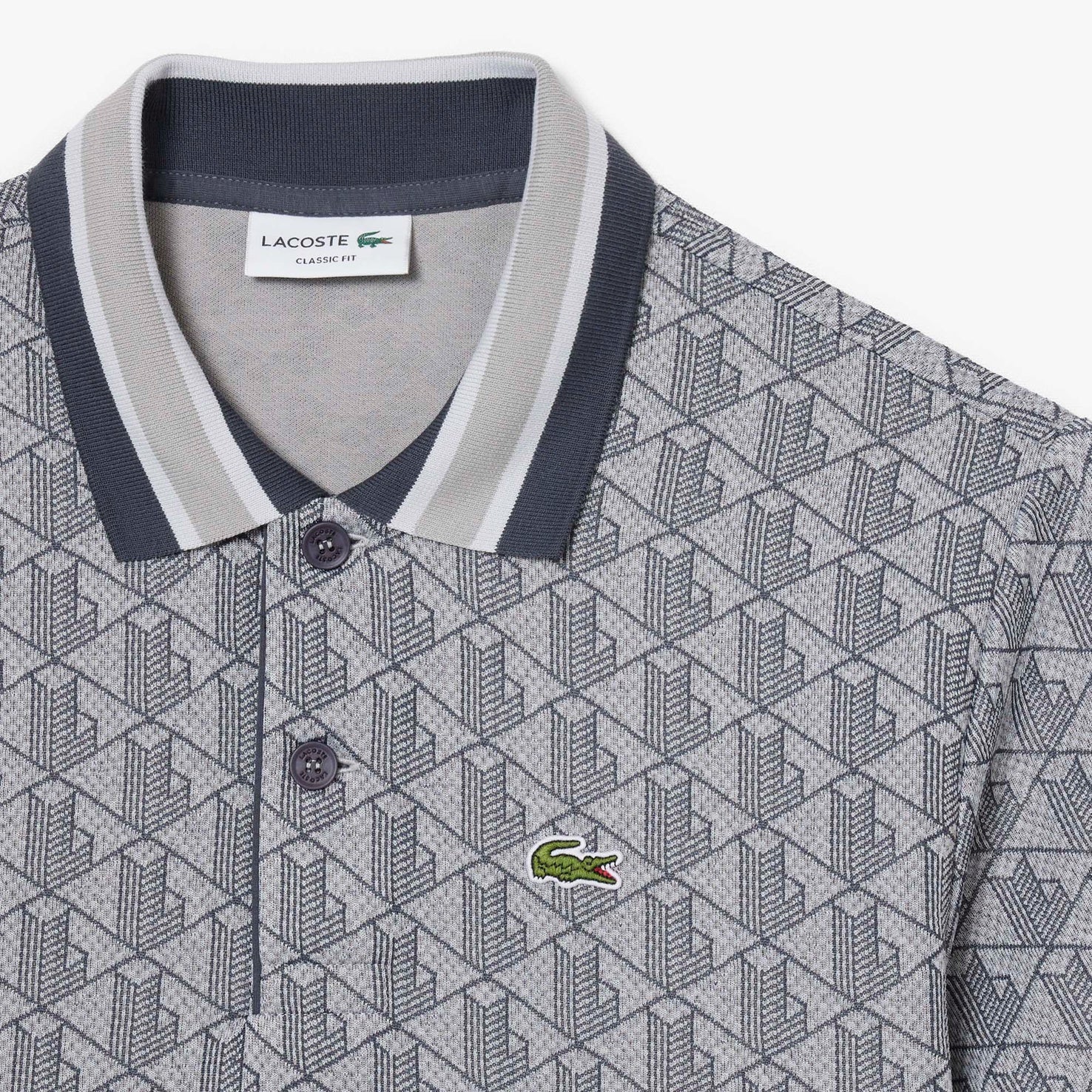 【ラコステ/LACOSTE】モノグラムジャカードポロシャツ