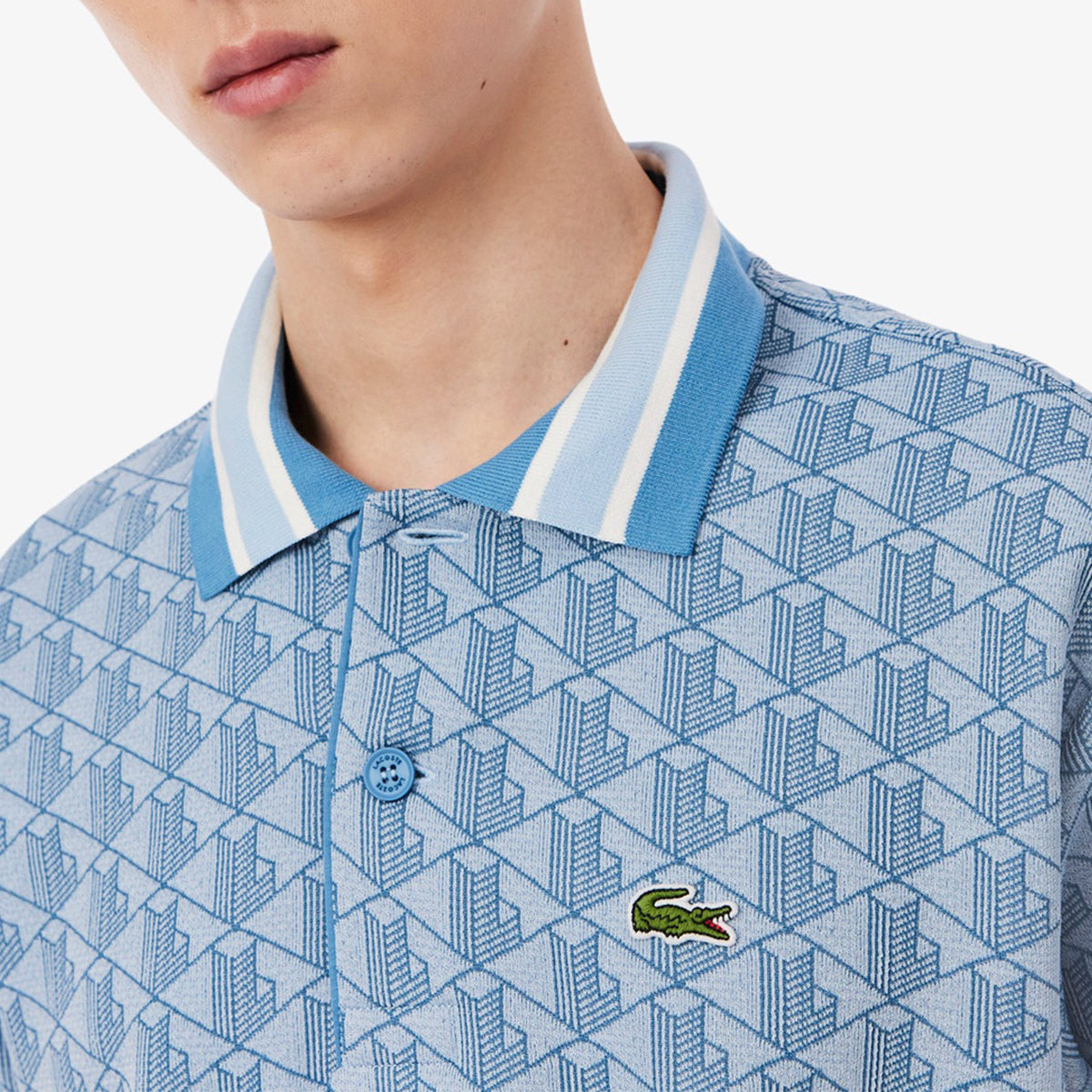 【ラコステ/LACOSTE】モノグラムジャカードポロシャツ