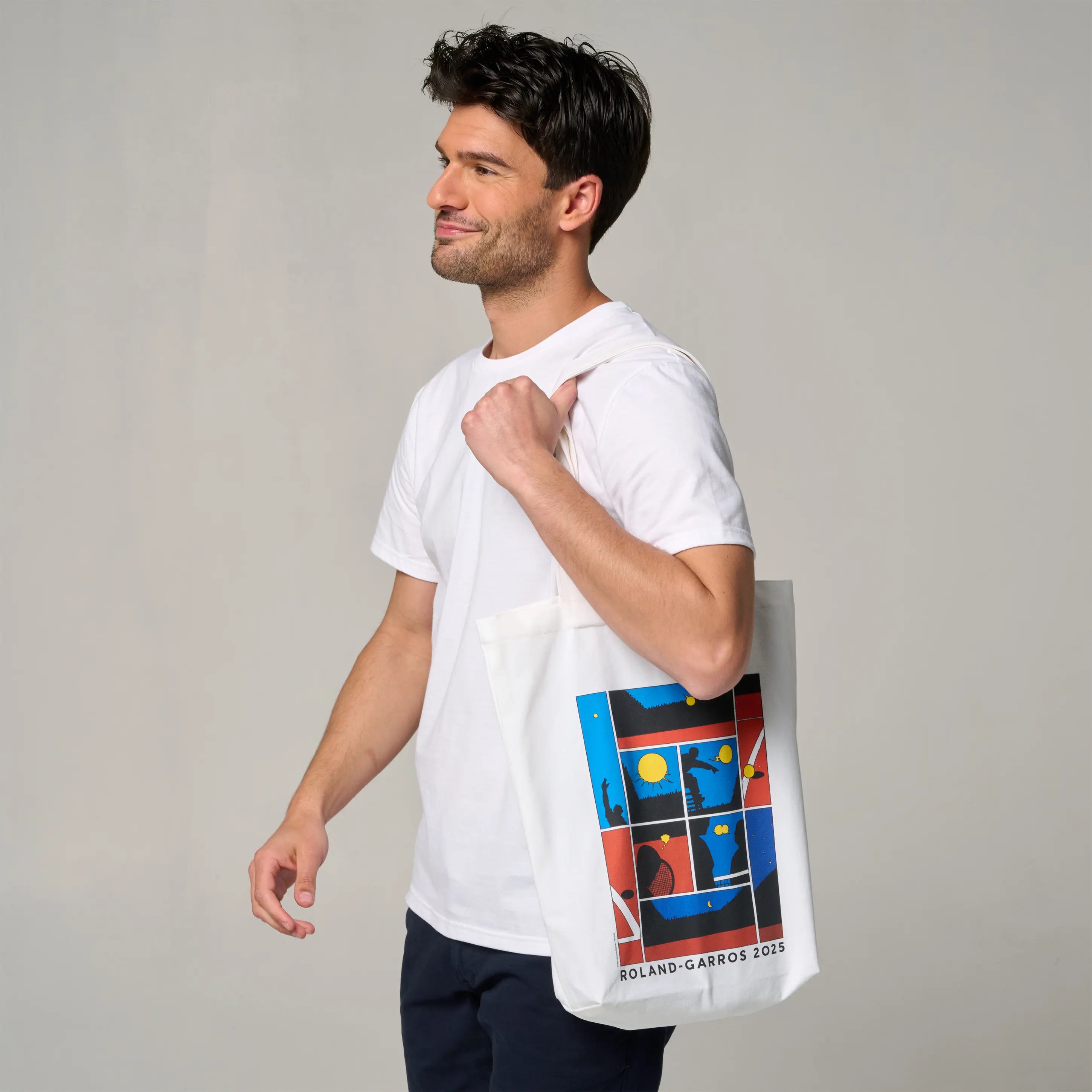 【全仏オープンテニス】ローランギャロス 2025ポスタートートバッグ　マルチカラー